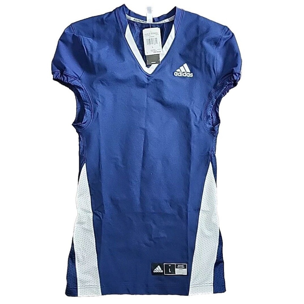 Adidas Woven Football Jersey NAVY BLUE WHITE Men’s Sz L